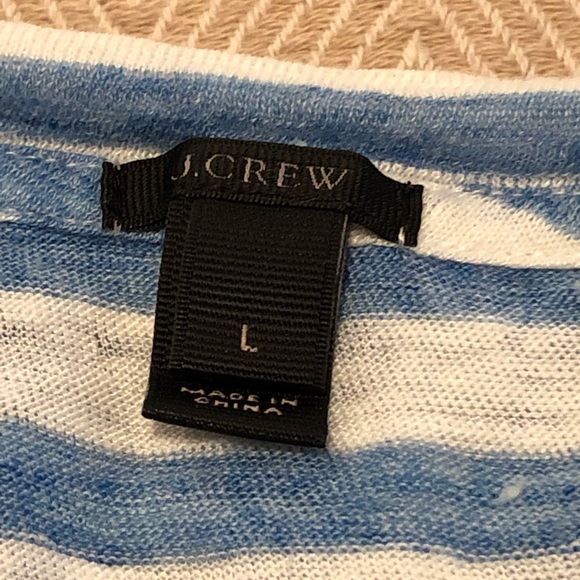 J. Crew linen tee L - Picture 3 of 6